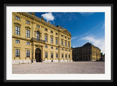 Framed Facade of a palace, Wurzburg Residence, Wurzburg, Lower Franconia, Bavaria, Germany Print