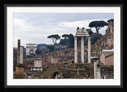 Framed Ruins of a building, Roman Forum, Rome, Lazio, Italy Print