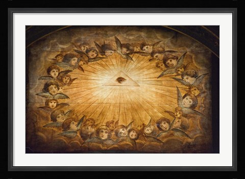 Framed Il Gesu ceiling detail, Church of the Gesu, Rome, Lazio, Italy Print