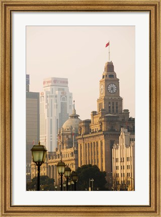 Framed Buildings in a City, The Bund, Shanghai, China Print
