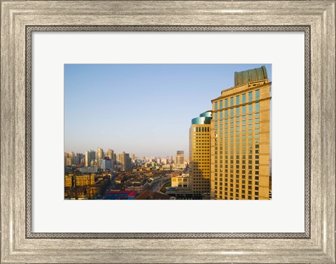 Framed High angle view of Hongkou District, Shanghai, China Print