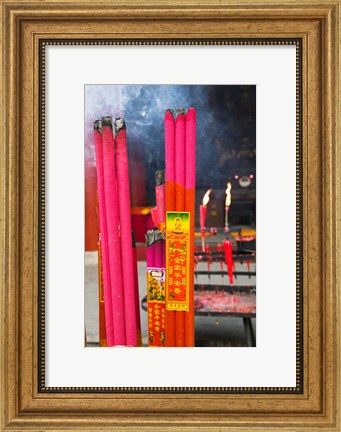 Framed Memorial incenses, Mingshan, Fengdu Ghost City, Fengdu, Yangtze River, Chongqing Province, China Print