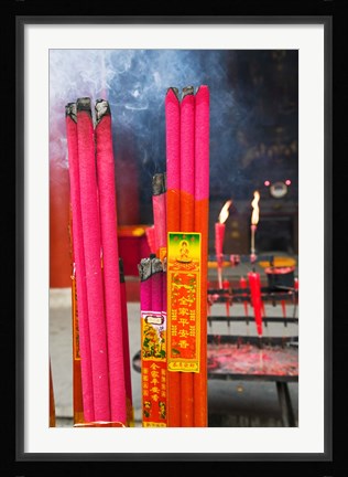 Framed Memorial incenses, Mingshan, Fengdu Ghost City, Fengdu, Yangtze River, Chongqing Province, China Print