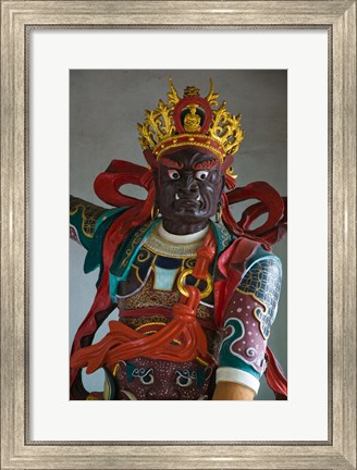 Framed Temple guardian statue, Bamboo Temple, Kunming, Yunnan Province, China Print