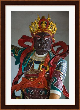 Framed Temple guardian statue, Bamboo Temple, Kunming, Yunnan Province, China Print