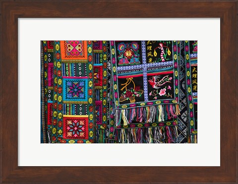 Framed Fabrics for Sale, Dali, Yunnan Province, China Print