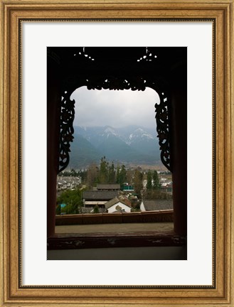 Framed Old town viewed from North Gate, Dali, Yunnan Province, China Print