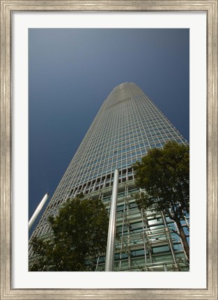 Framed Trees in front of a building, Two International Finance Centre, Central District, Hong Kong Island, Hong Kong Print