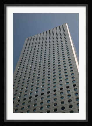 Framed Low angle view of a building, Jardine House, Central District, Hong Kong Island, Hong Kong Print