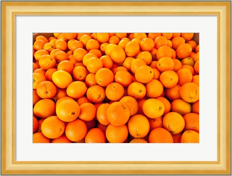 Framed Close-up of oranges, Santa Paula, Ventura County, California, USA Print