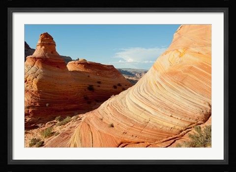 Framed Close up of rock formations, The Wave, Coyote Buttes, Utah, USA Print