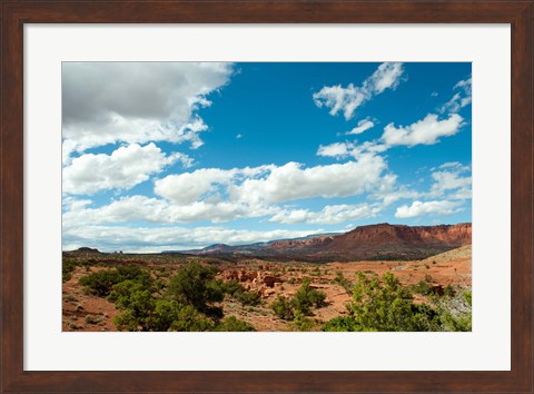 Framed Clouds over an arid landscape, Capitol Reef National Park, Utah Print