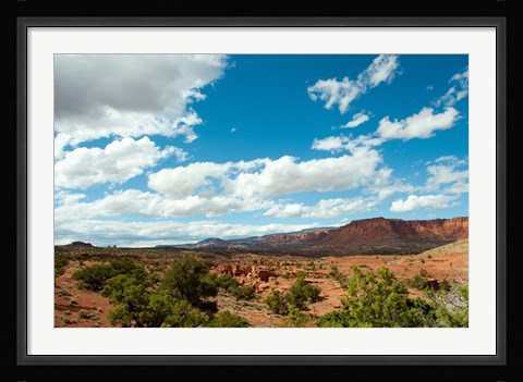 Framed Clouds over an arid landscape, Capitol Reef National Park, Utah Print