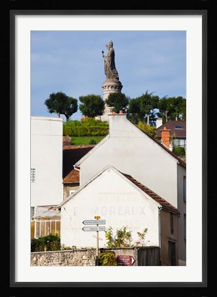 Framed Statue of Pope Urban II at Chatillon sur Marne, Marne, Champagne-Ardenne, France Print