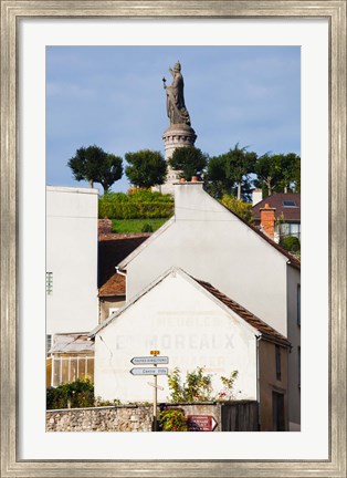Framed Statue of Pope Urban II at Chatillon sur Marne, Marne, Champagne-Ardenne, France Print