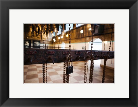 Framed Miner&#39;s Clothing Hanging Room, Salle des Pendus, Puits Couriot Mine Museum, Saint-Etienne, Loire, Rhone-Alpes, France Print