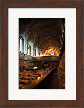 Framed Abbatiale Saint-Robert, La Chaise-Dieu, Haute-Loire, Auvergne, France Print