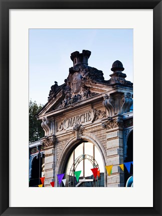 Framed Detail of the covered market, Narbonne, Aude, Languedoc-Roussillon, France Print