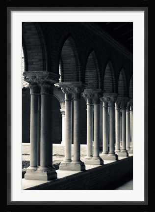 Framed Cloister of a church, Cloitre des Jacobins, Eglise des Jacobins, Toulouse, Haute-Garonne, Midi-Pyrenees, France Print