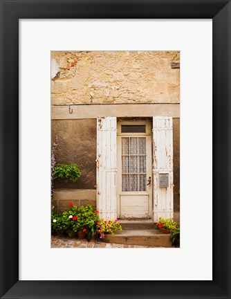 Framed Detail of a building, Saint-Emilion, Gironde, Aquitaine, France Print