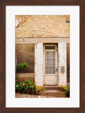 Framed Detail of a building, Saint-Emilion, Gironde, Aquitaine, France Print