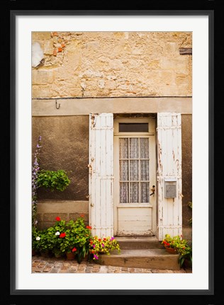 Framed Detail of a building, Saint-Emilion, Gironde, Aquitaine, France Print