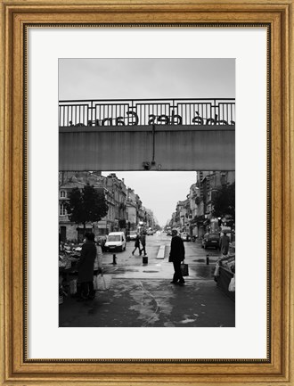Framed People in a market, Marche des Capucins, Bordeaux, Gironde, Aquitaine, France Print