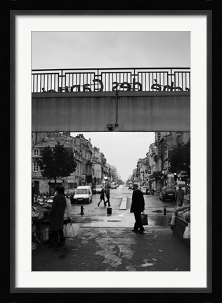Framed People in a market, Marche des Capucins, Bordeaux, Gironde, Aquitaine, France Print