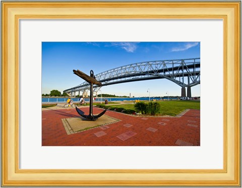 Framed Blue Water Bridge at Port Huron, Michigan, USA Print