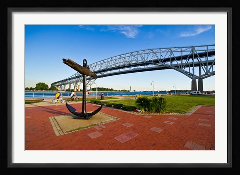 Framed Blue Water Bridge at Port Huron, Michigan, USA Print