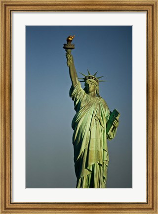 Framed Low angle view of a statue, Statue Of Liberty, Manhattan Print