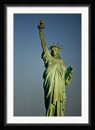 Framed Low angle view of a statue, Statue Of Liberty, Manhattan Print