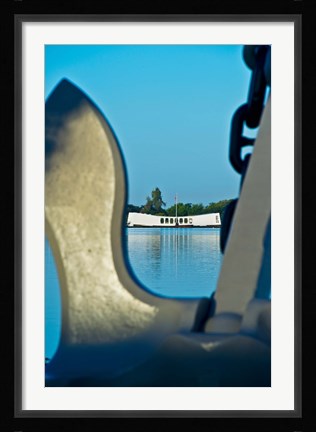 Framed Sculpture of an Anchor, USS Arizona Memorial, Pearl Harbor, Honolulu, Oahu, Hawaii Print