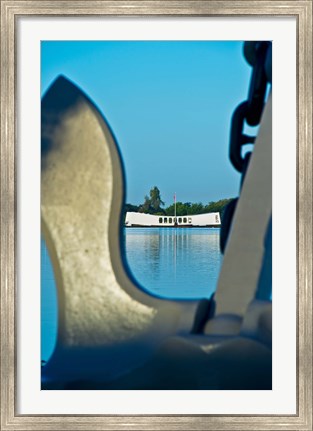 Framed Sculpture of an Anchor, USS Arizona Memorial, Pearl Harbor, Honolulu, Oahu, Hawaii Print