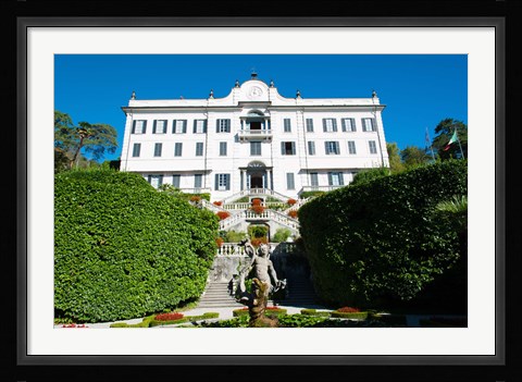 Framed Low angle view of a villa, Villa Carlotta, Tremezzo, Lake Como, Lombardy, Italy Print