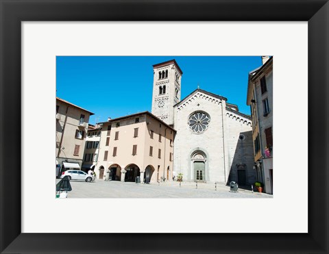 Framed Low angle view of a church, Church of San Fedele, Piazza San Fedele, Como, Lombardy, Italy Print