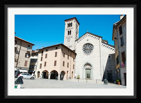 Framed Low angle view of a church, Church of San Fedele, Piazza San Fedele, Como, Lombardy, Italy Print