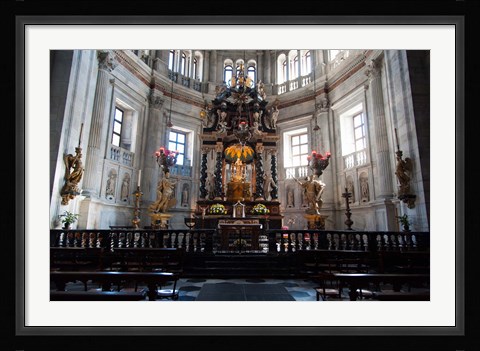 Framed Interiors of the Como Cathedral, Como, Lombardy, Italy Print