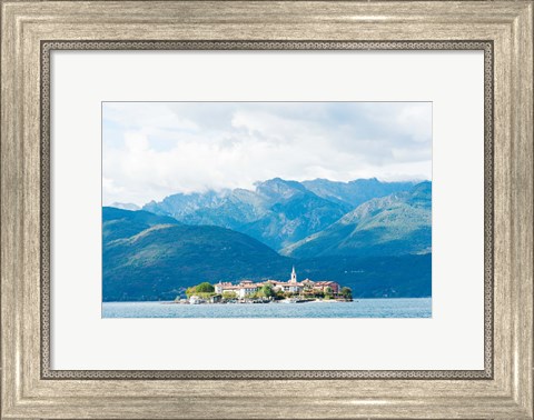 Framed Isola dei Pescatori, Stresa, Lake Maggiore, Piedmont, Italy Print