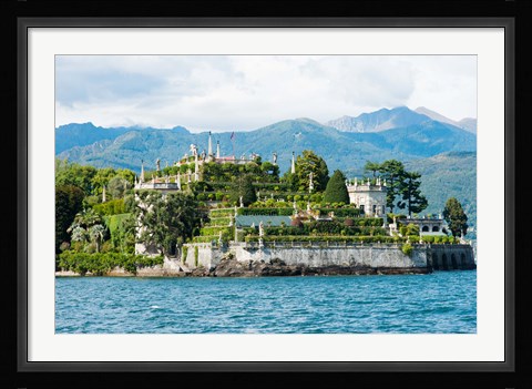 Framed Isola Bella, Stresa, Borromean Islands, Lake Maggiore, Piedmont, Italy Print