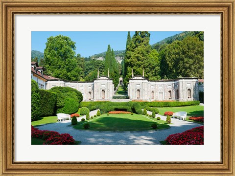 Framed Garden at Villa d&#39;Este hotel, Cernobbio, Lake Como, Lombardy, Italy Print