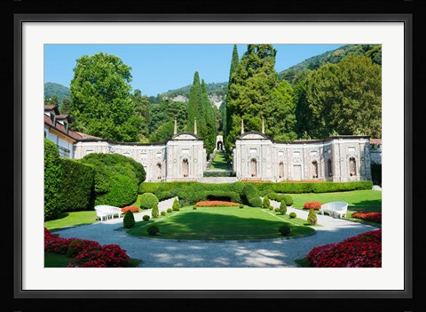 Framed Garden at Villa d'Este hotel, Cernobbio, Lake Como, Lombardy, Italy Print