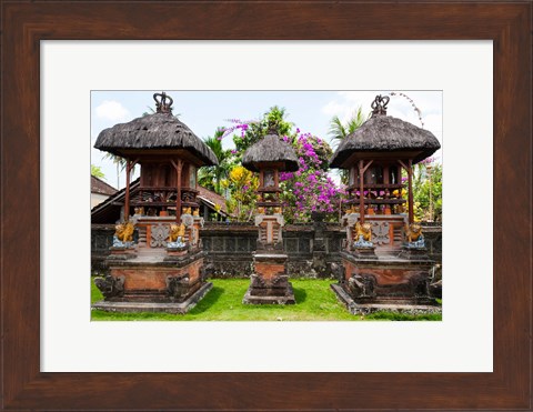 Framed Offering altars, Rejasa, Penebel, Bali, Indonesia Print