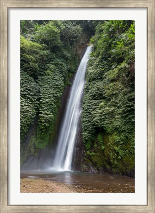 Framed Waterfall near Munduk, Gobleg, Banjar, Bali, Indonesia Print