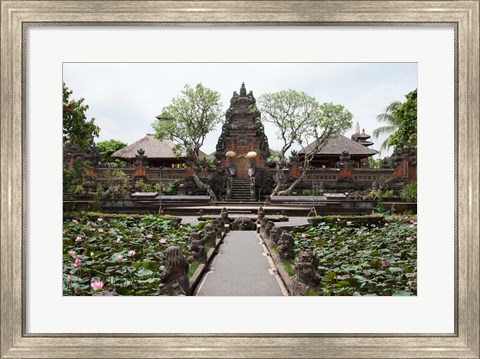 Framed Facade of the Pura Taman Saraswati Temple, Ubud, Bali, Indonesia Print