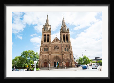 Framed Facade of a cathedral, St. Peter's Cathedral, Adelaide, South Australia, Australia Print