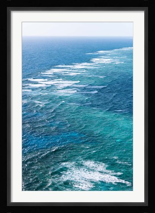 Framed Waves Breaking on Great Barrier Reef, Queensland, Australia Print