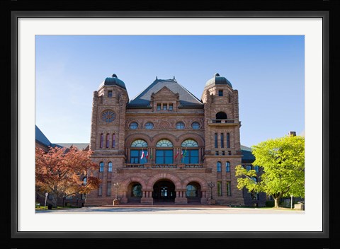Framed Facade of a building in Queens Park, Toronto, Ontario, Canada Print