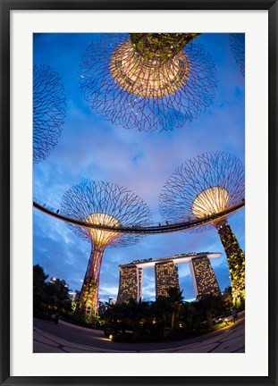 Framed Elevated walkway at Gardens by the Bay, Singapore Print