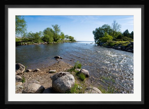 Framed Beaver River flowing into Georgian Bay, Thornbury, Ontario, Canada Print